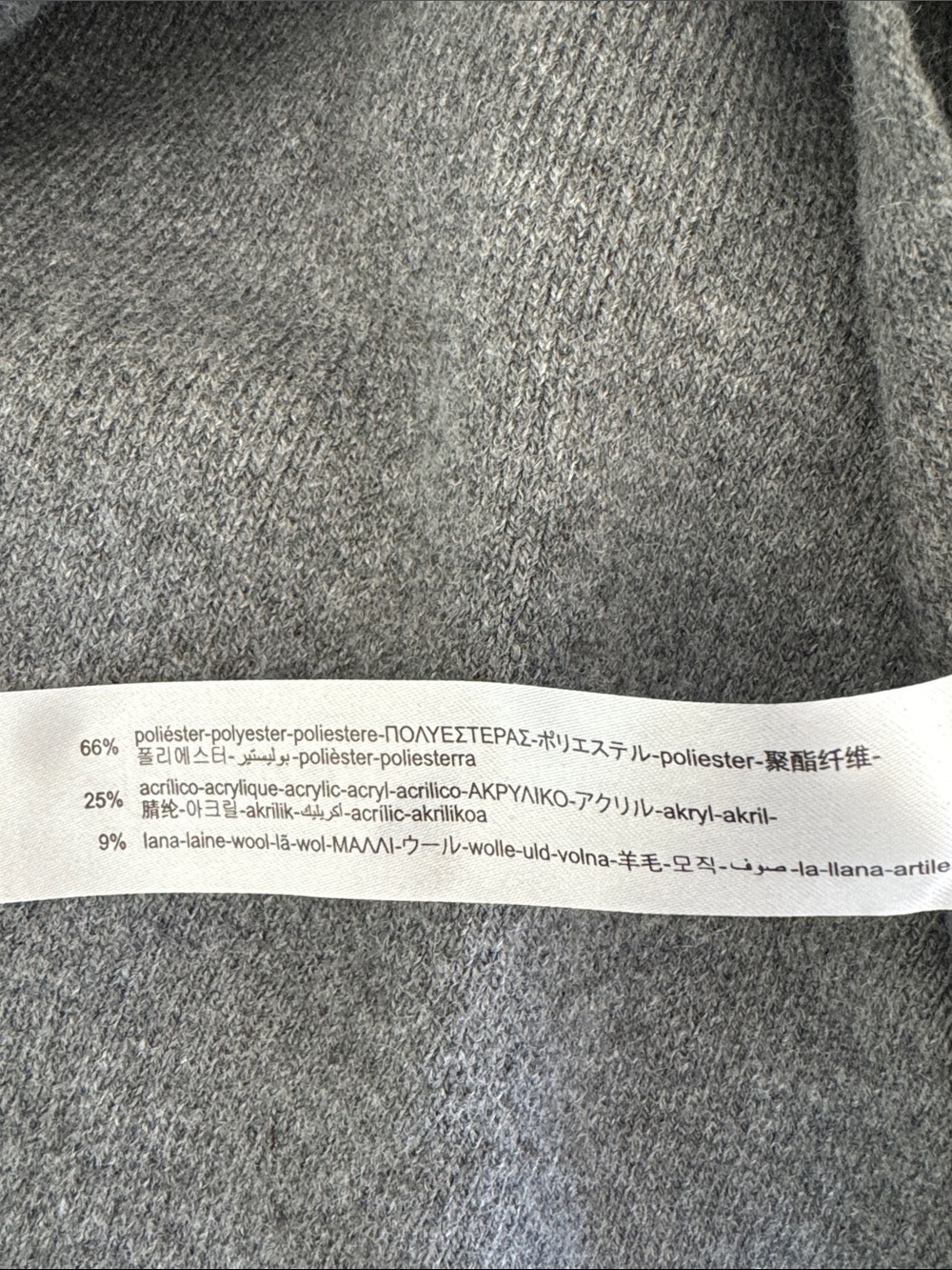 Zara Blogger Favorite Grey Wool Blend Scarf Coat Size: L-XL - Picture 6 of 6
